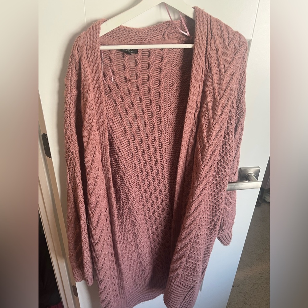 Top shop midi knitted chunky cardigan